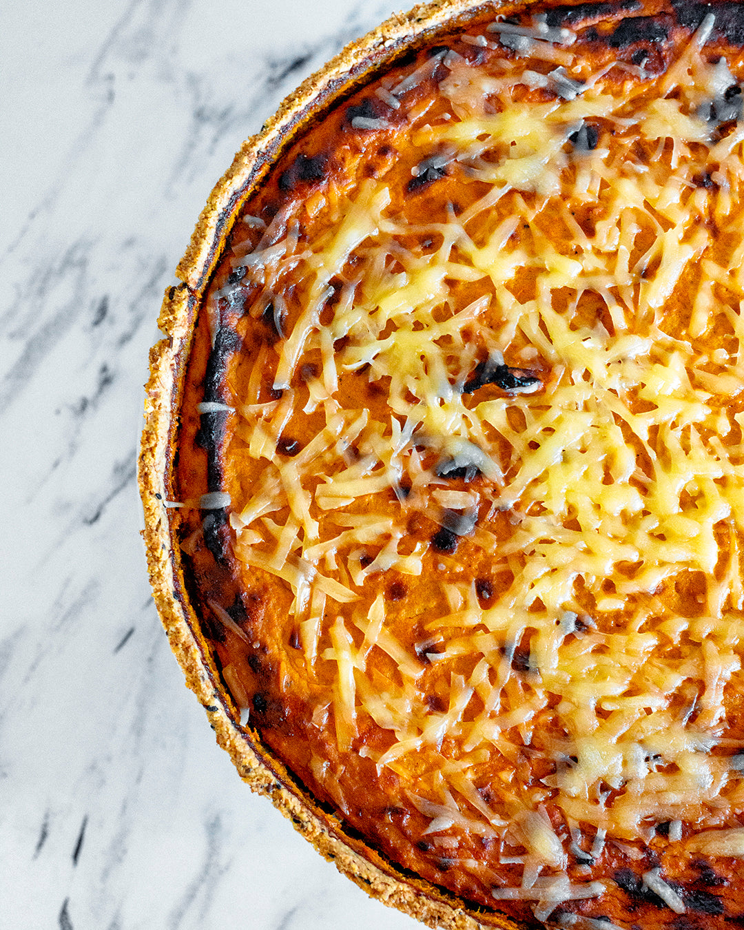Quiche de calabaza y curry