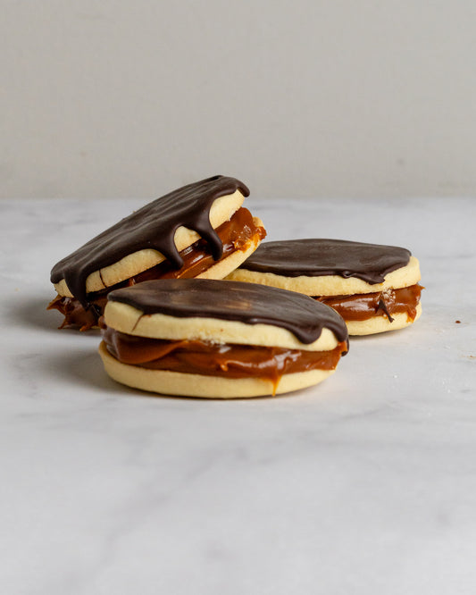 Alfajor de vainilla y chocolate GF